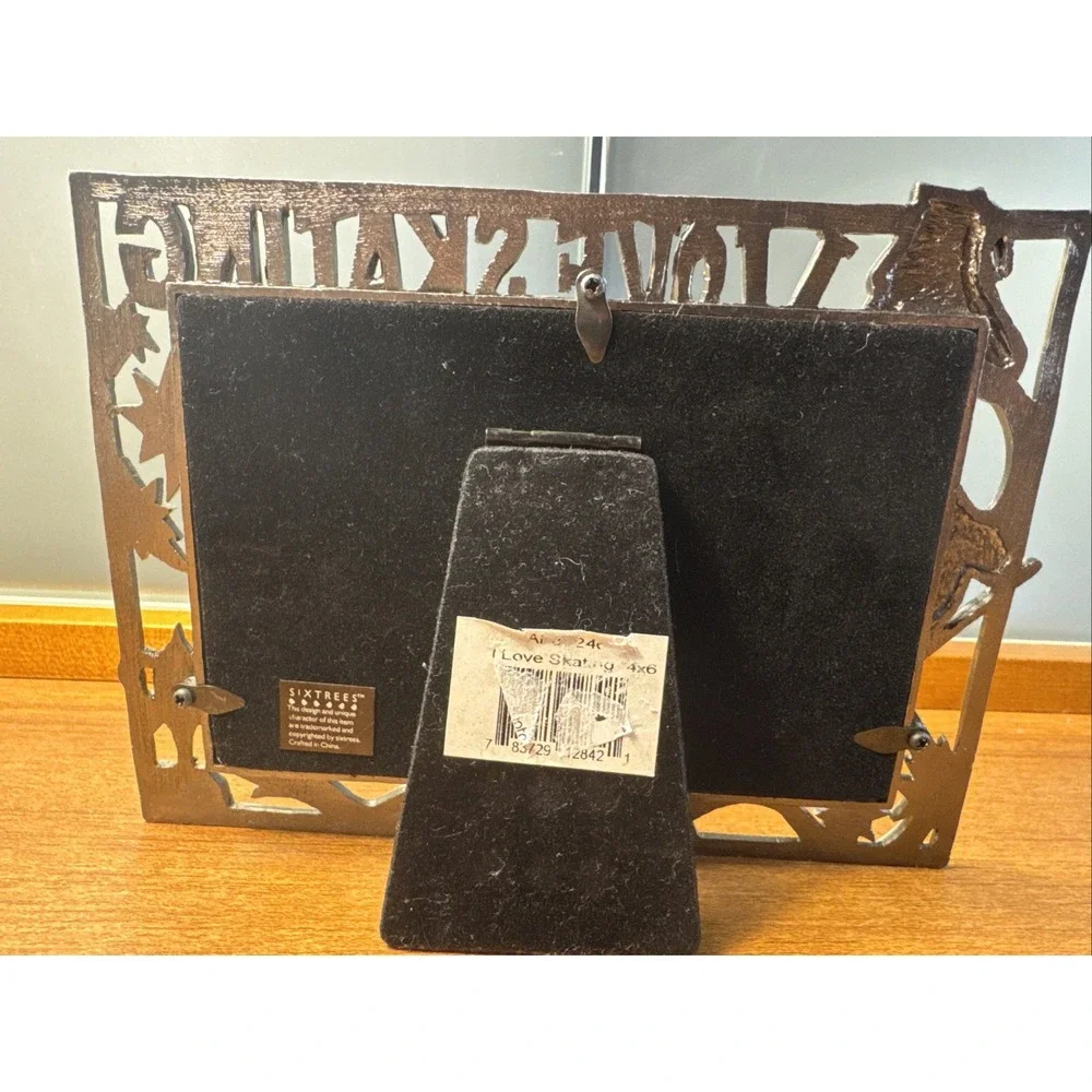 six trees 4 x 6 picture frame Pewter look